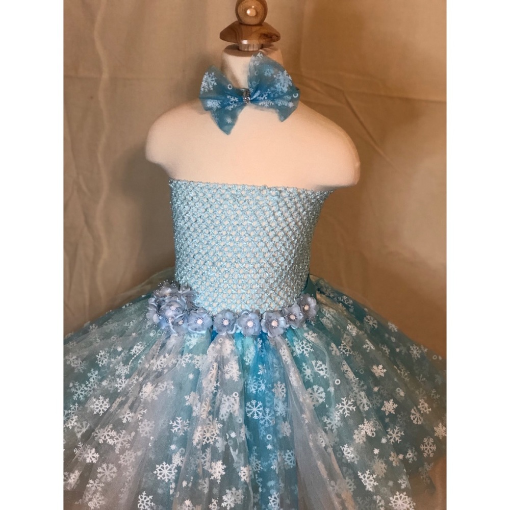 Ice princess inspired tutu dress with headband
